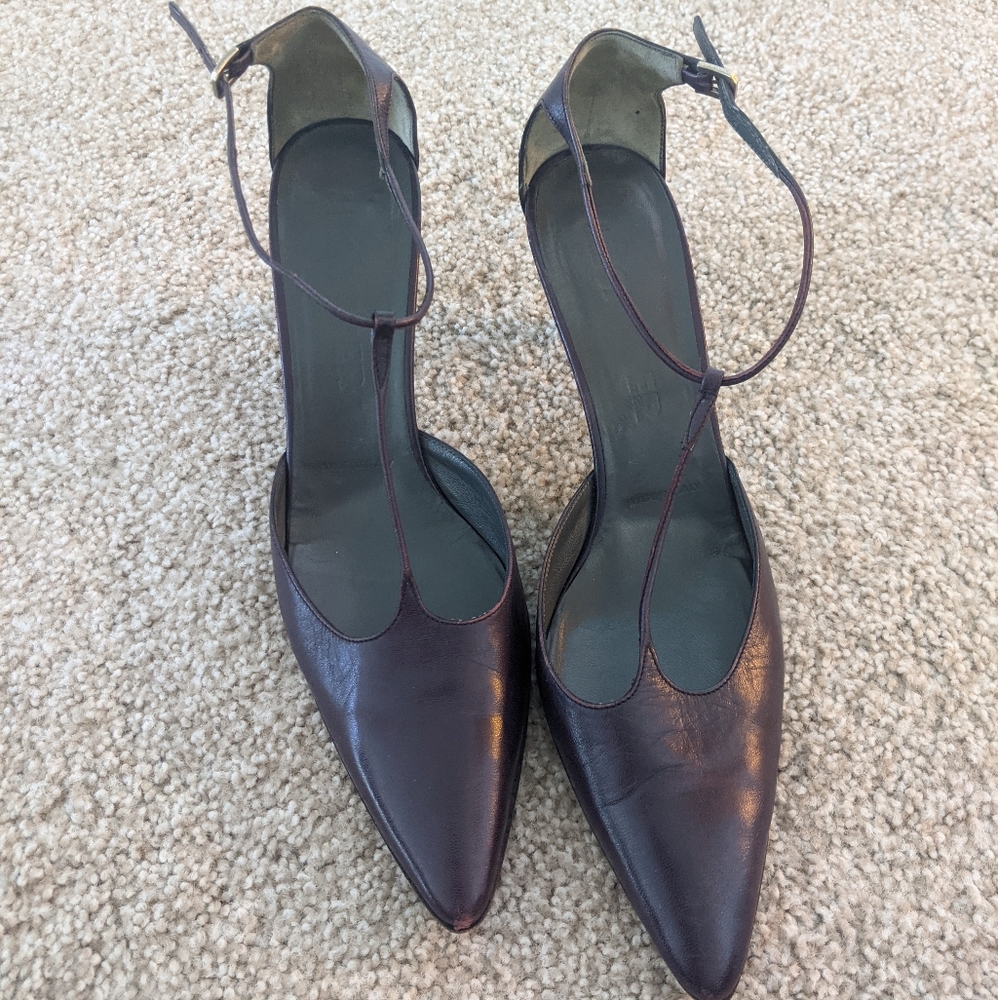 Jil Sander T strap heels